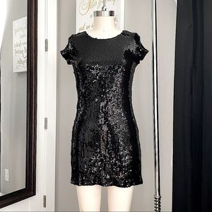 LBD Black Sequin Dress
